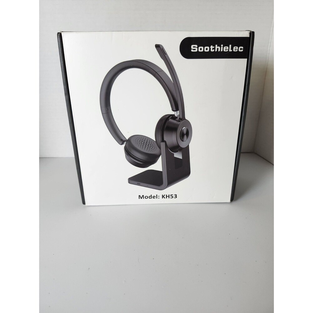 Soothielec Wireless Bluetooth Noise Cancelling Headset. Model: KH53 (Black)
